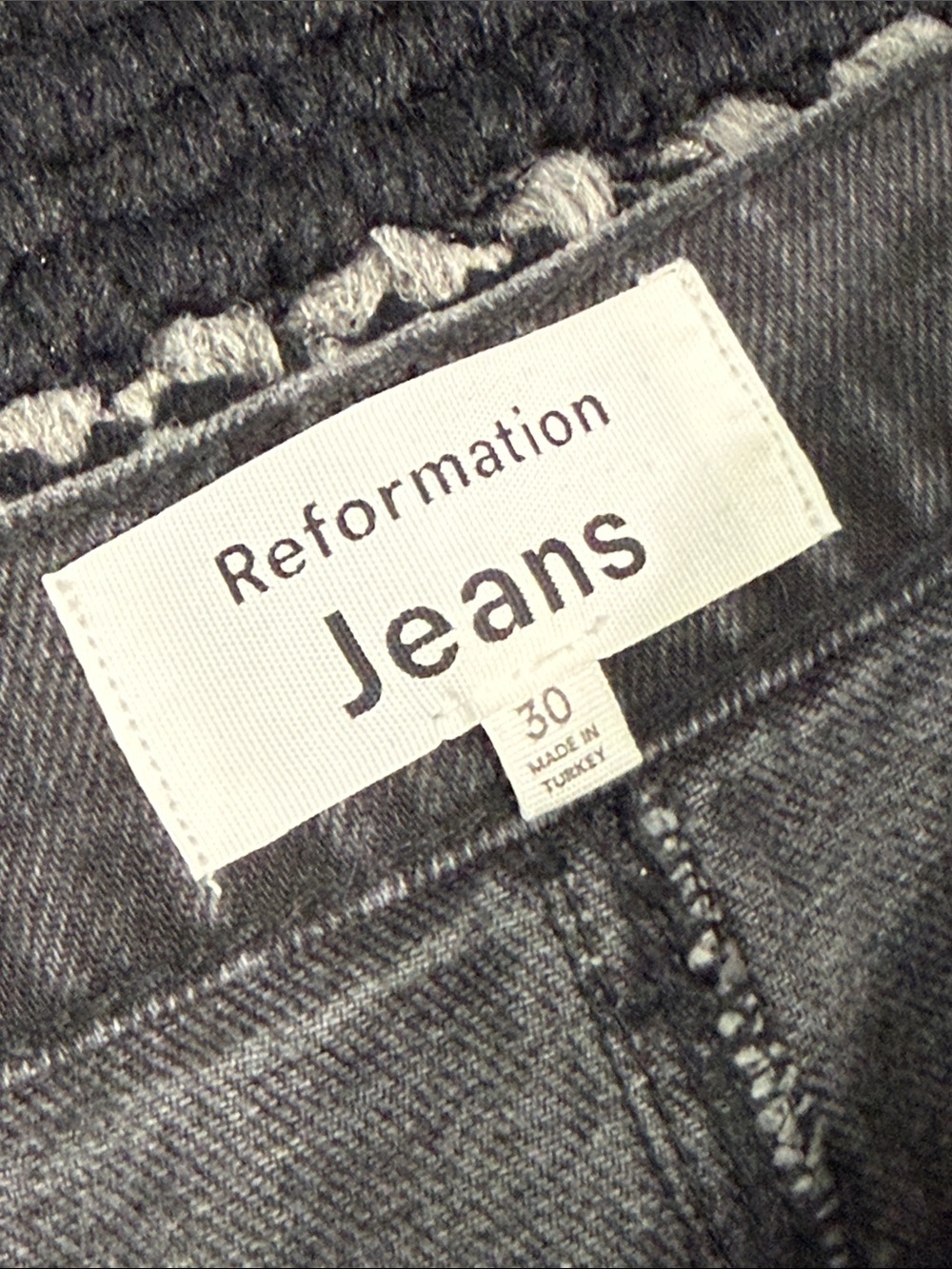 Reformation Tazz Maxi Denim Skirt Women’s 30 Raw Hem Black Wash Classic Casual - Picture 4 of 5